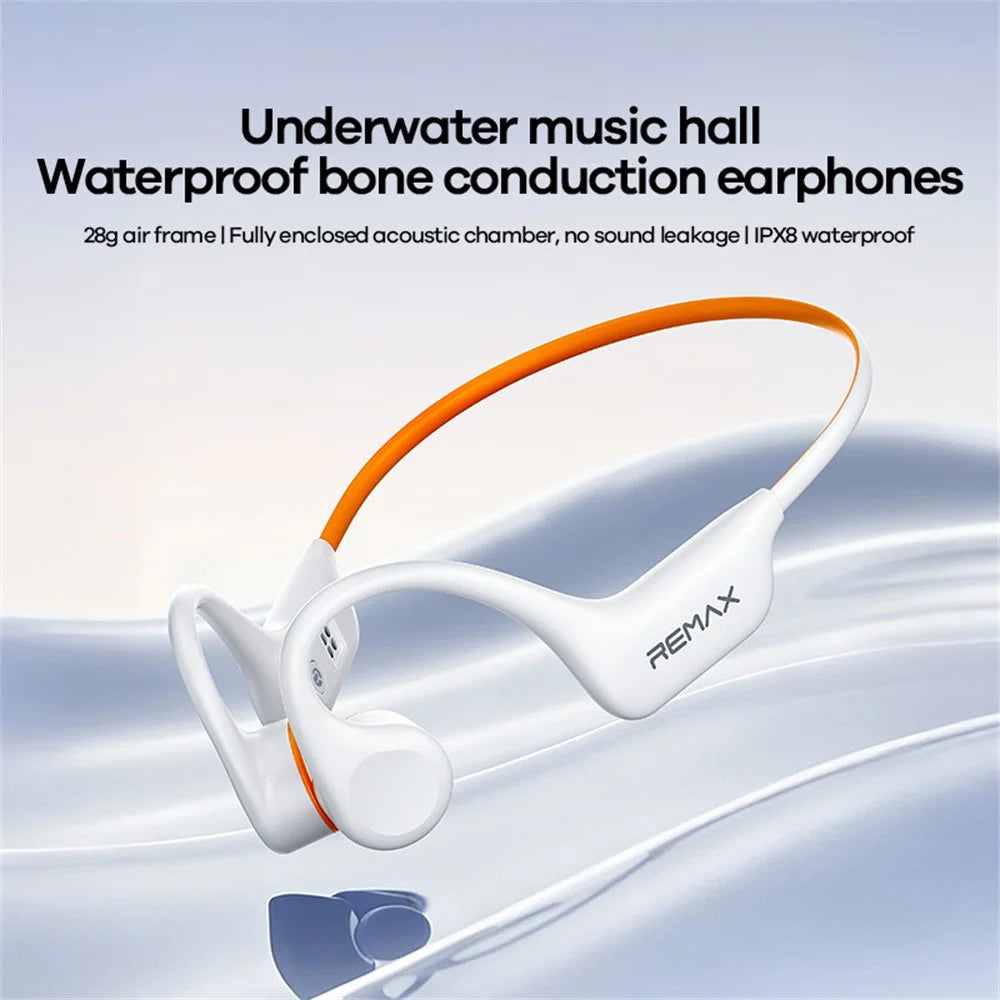 REMAX RB-S21 Bone Conduction Earphones IPX8 Waterproof Bluetooth-compatible V6.0 OWS Earphones - Black - 2