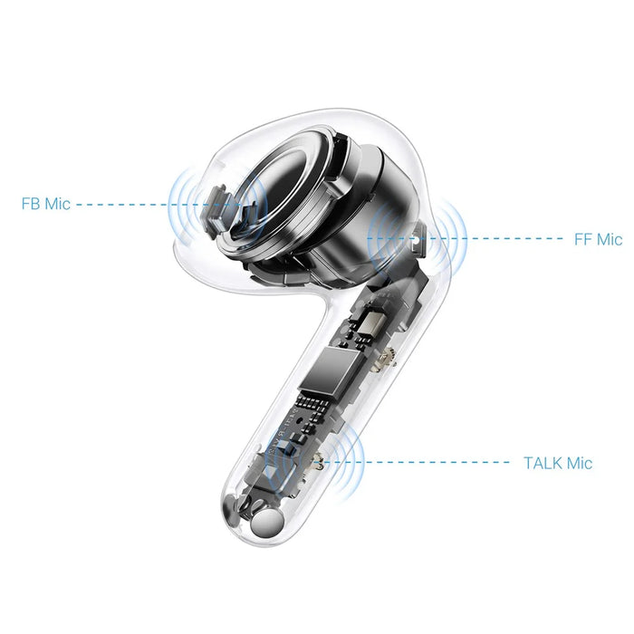 ACEFAST W9 Semi-in-Ear ANC Earbuds TWS Bluetooth-compatible Earphones 50dB IPX4 - Black - 5