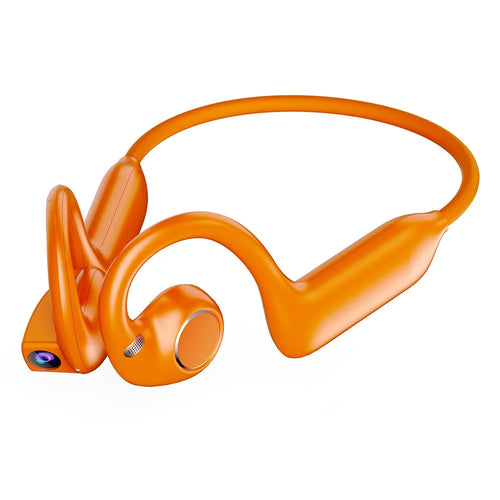 E900 Open Ear Bluetooth-compatible Earphones with 8MP Camera AI Translation ENC Noise Reduction Earphones - Orange - 1