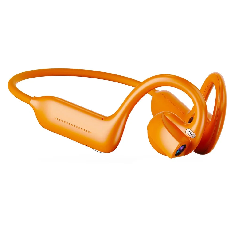 E900 Open Ear Bluetooth-compatible Earphones with 8MP Camera AI Translation ENC Noise Reduction Earphones - Orange - 3