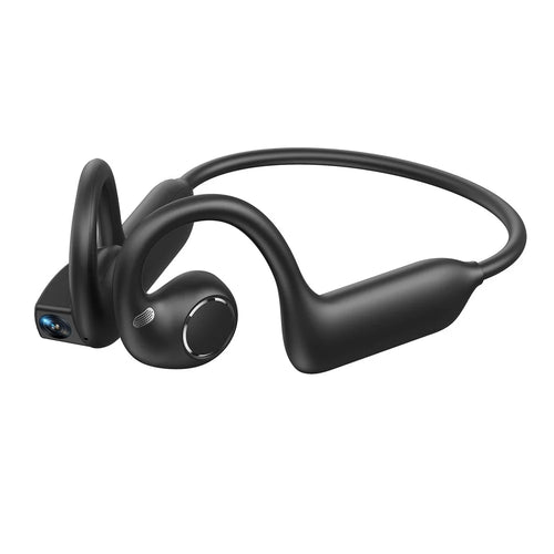 E12 AI Translation Smart Camera Bone Conduction Bluetooth-compatible Earphones 8MP 1080P EIS Video - Black - 1