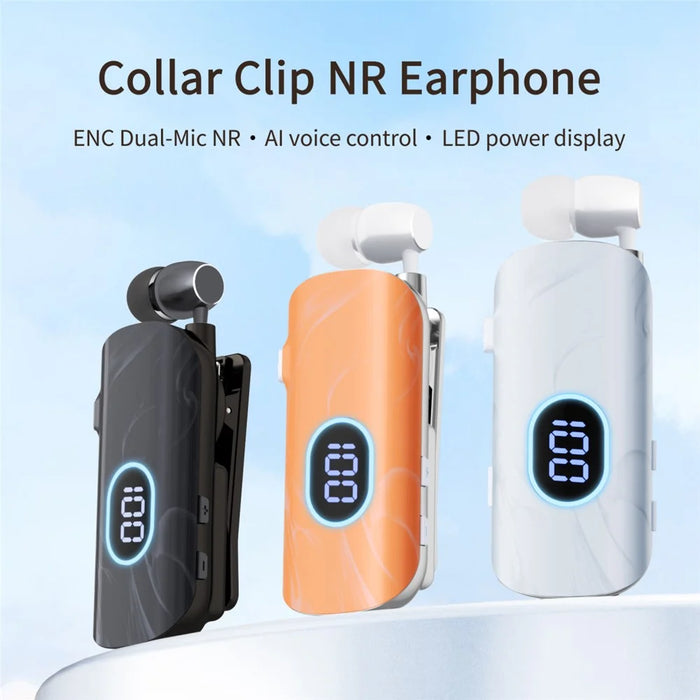 K93 Clip-on Bluetooth-compatible Earphones Digital Display ENC Noise Cancelling Fast Charging - Black - 3
