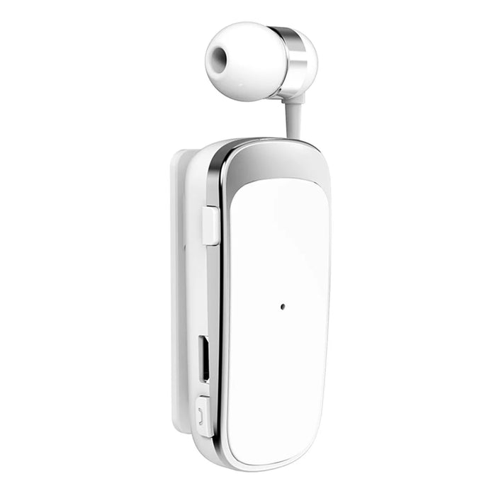 K52 Business Retractable Bluetooth-compatible 4.1 Wireless Headset Earphone Call Remind Vibration Earbuds - White - 1