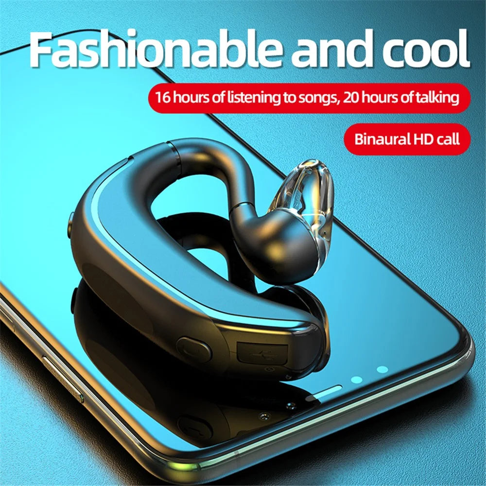 M-800 Driving Single Earphone Business Hands-free Wireless Bluetooth-compatible Headphones - Black - 4