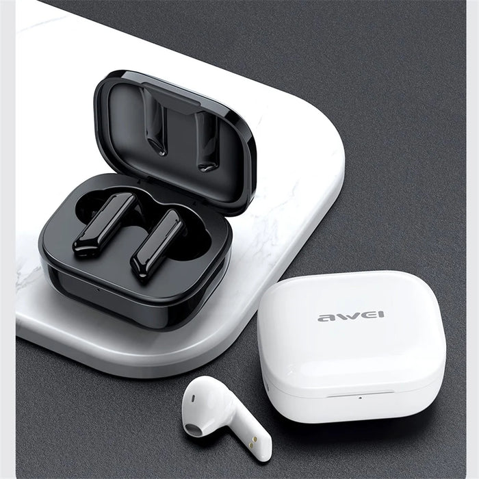 AWEI T36 TWS Bluetooth-compatible 5.0 Earphone Wireless Sport Waterproof Touch Stereo Headset with Mic - Black - 3