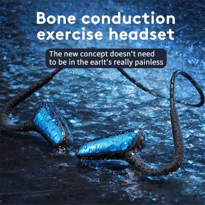 M-D8 Bone Conduction Headphones Open Ear Bluetooth-compatible 5.0 Wireless Stereo Earphones - Blue - 3