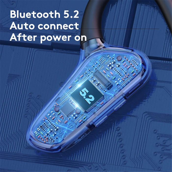 M-D8 Bone Conduction Headphones Open Ear Bluetooth-compatible 5.0 Wireless Stereo Earphones - Blue - 4