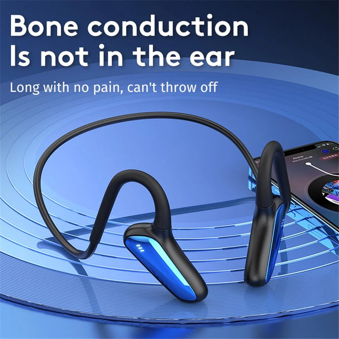 M-D8 Bone Conduction Headphones Open Ear Bluetooth-compatible 5.0 Wireless Stereo Earphones - Blue - 6