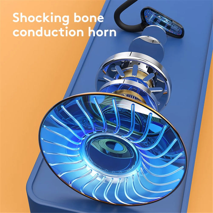 M-D8 Bone Conduction Headphones Open Ear Bluetooth-compatible 5.0 Wireless Stereo Earphones - Blue - 7