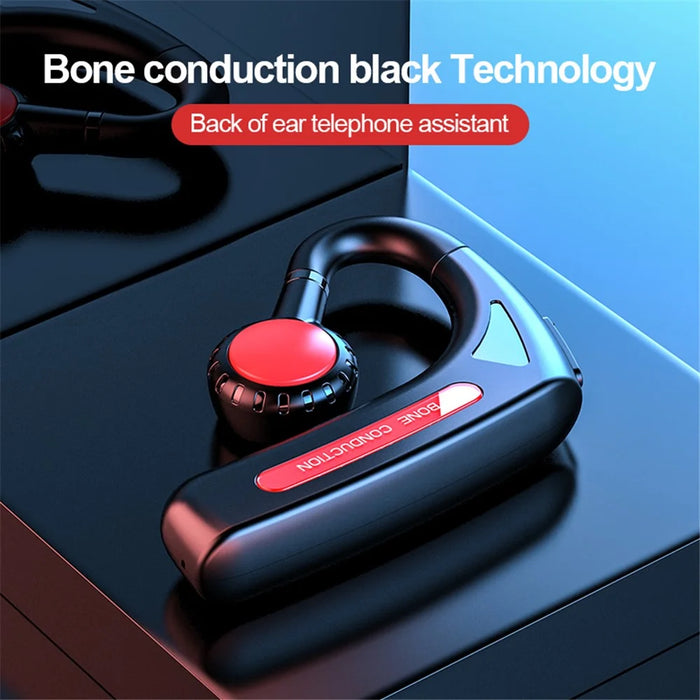 618 Wireless Bluetooth-compatible Bone Conduction Earphone Single Ear Hook Headset - Black - 5