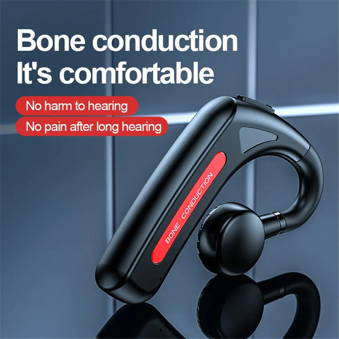 618 Wireless Bluetooth-compatible Bone Conduction Earphone Single Ear Hook Headset - Black - 6