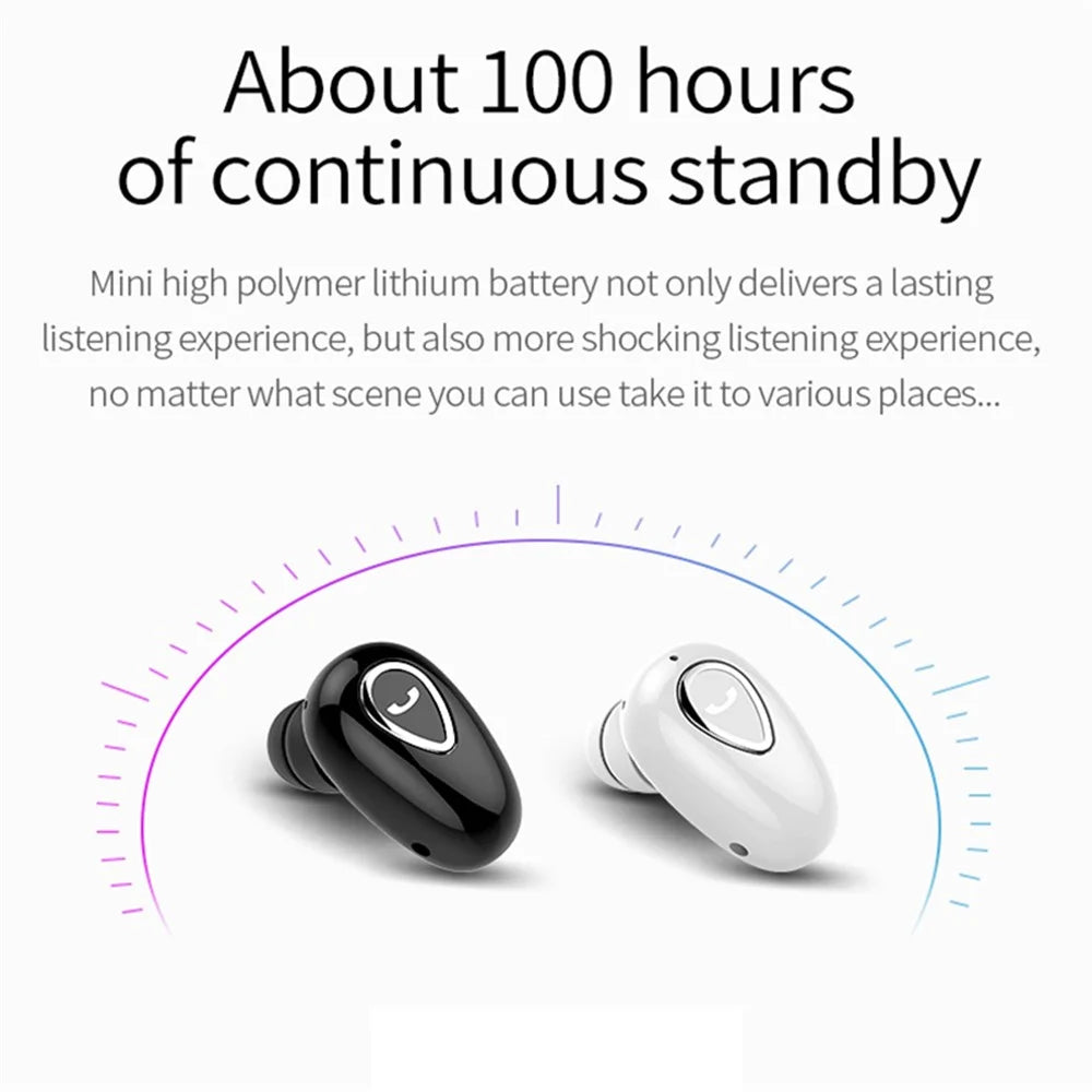 X01 Sports Invisible Mini Single Earbud Stereo Sound Wireless Bluetooth-compatible In-ear Earphone - Black - 5