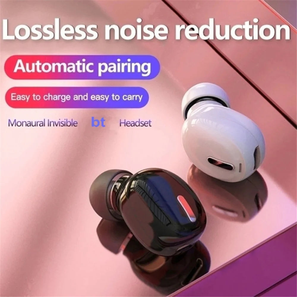 X9 Mini Stereo Sound Wireless Headphones Bluetooth-compatible 5.0 In-ear HiFi Earphone with Mic - Black - 2