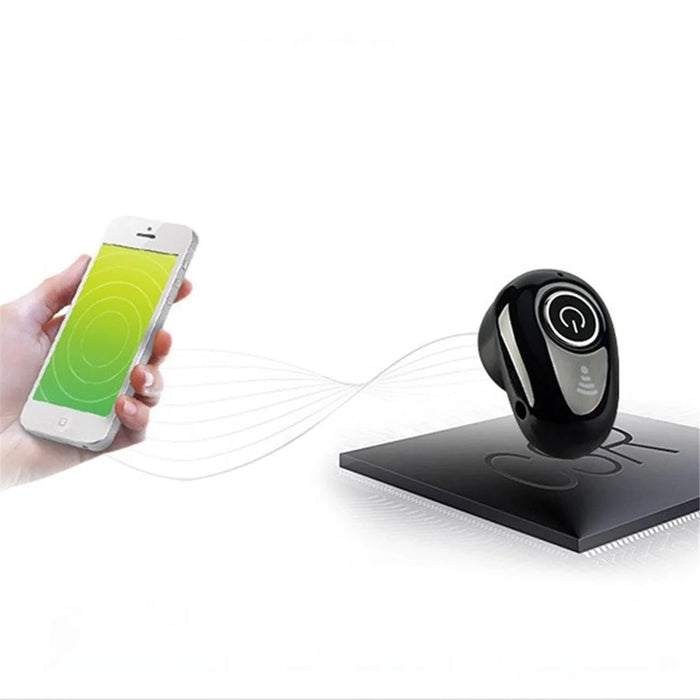 S650 Mini Invisible Single Ear Wireless Headphone Noise Canceling Bluetooth-compatible Stereo Earphone with Mic - Black - 4