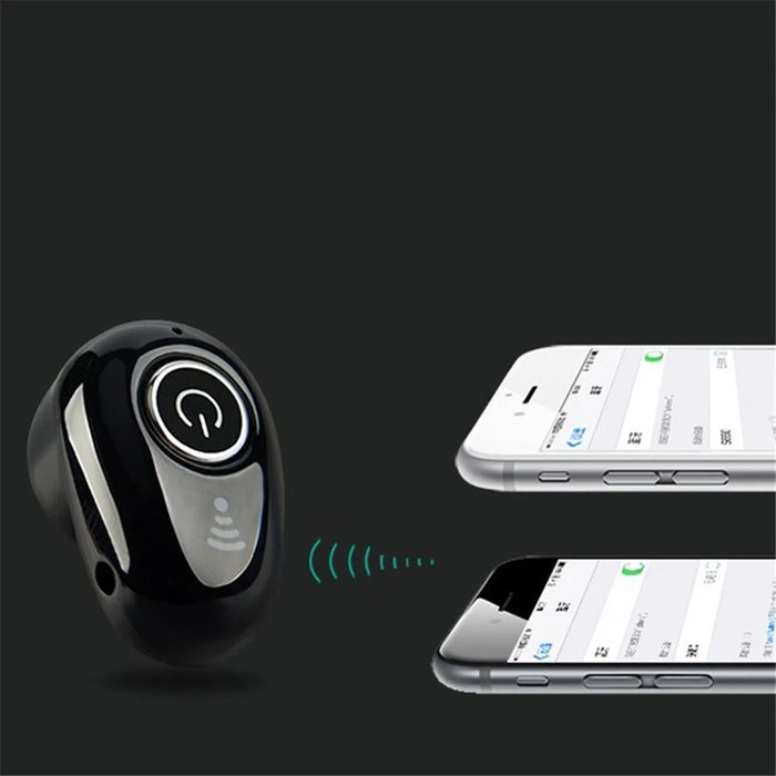 S650 Mini Invisible Single Ear Wireless Headphone Noise Canceling Bluetooth-compatible Stereo Earphone with Mic - Black - 5