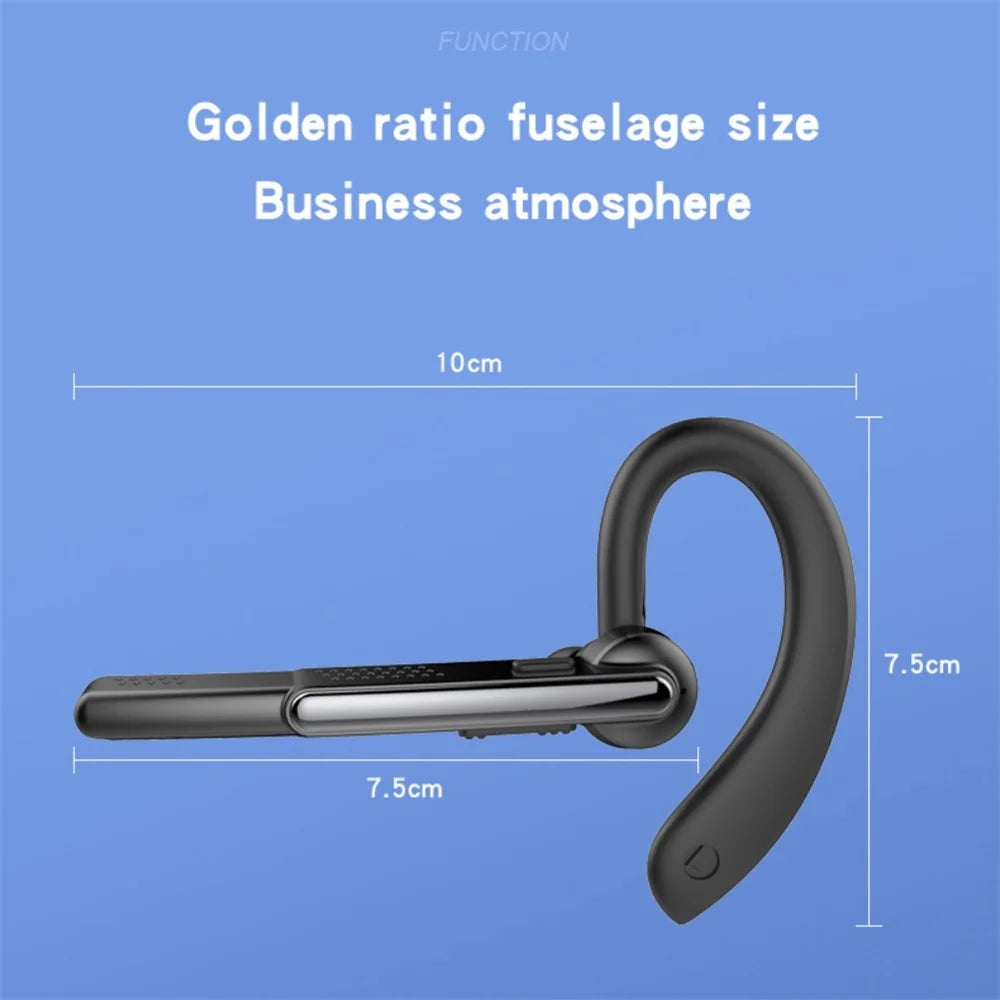 P40 Single Ear Wireless Bluetooth-compatible Headset 180-degree Rotating Business Noise Reduction Earphone Hands-free Headphone with Mic - 3