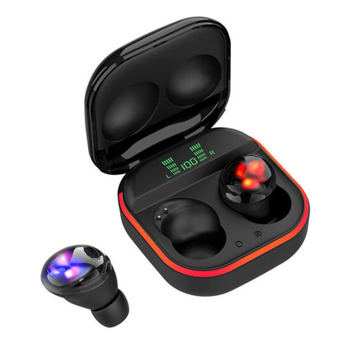 S190 IPX4 Waterproof TWS HiFi Headset Touch Control Wireless Bluetooth-compatible Earphones Sports Headphone - Black - 1