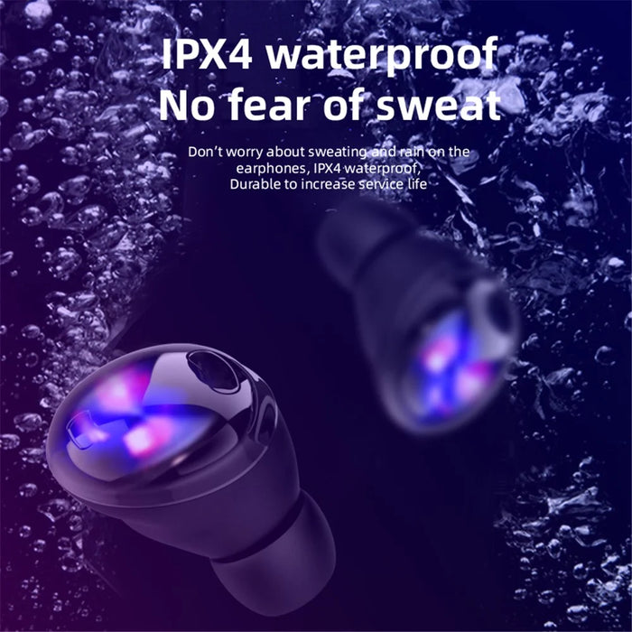 S190 IPX4 Waterproof TWS HiFi Headset Touch Control Wireless Bluetooth-compatible Earphones Sports Headphone - Black - 2