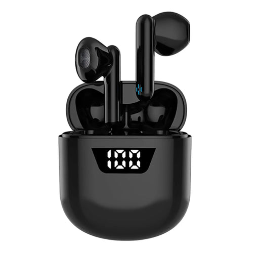 P66 TWS Bluetooth-compatible Wireless Earphones Earbuds Waterproof Sports Stereo Music Calling Headset with Digital Display Charging Case - Black - 1