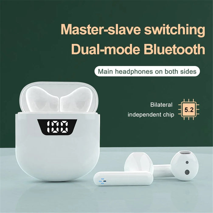 P66 TWS Bluetooth-compatible Wireless Earphones Earbuds Waterproof Sports Stereo Music Calling Headset with Digital Display Charging Case - Black - 5