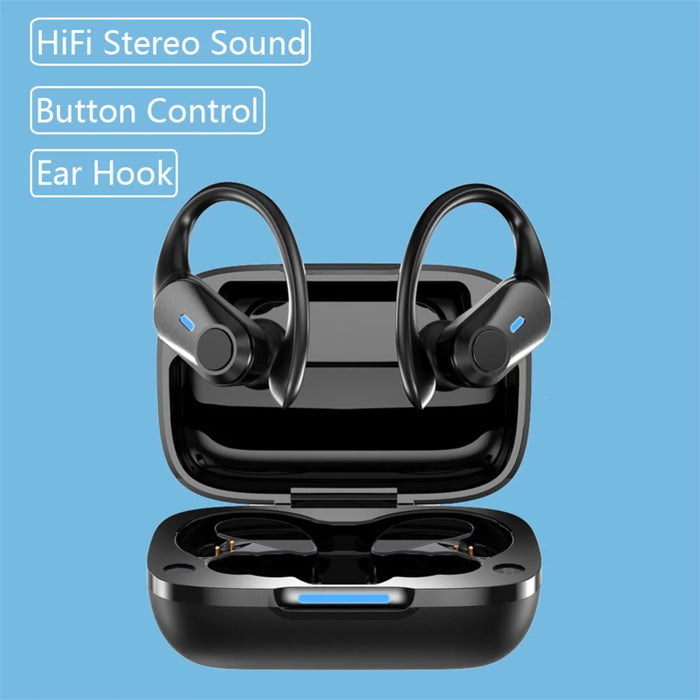 T59 TWS BT 5.1 Ear-hook Gaming Headset Low Latency Stereo Wireless Anti-sweat Sports Headphones for Playing Games/Running/Fitness - 5