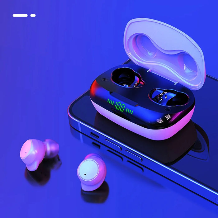 TWS-24 Wireless Bluetooth-compatible Earbuds Touch Control In-ear Earphone with LED Battery Display - Black - 4