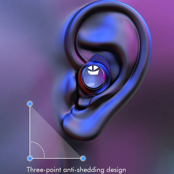 TWS-24 Wireless Bluetooth-compatible Earbuds Touch Control In-ear Earphone with LED Battery Display - Black - 6