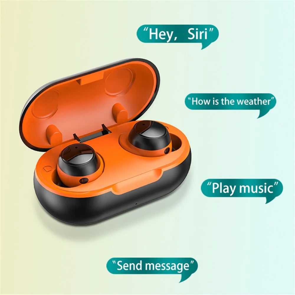 TWS-22 Wireless TWS Earphones HiFi IPX5 Waterproof Mini Earbuds Sport Headphones Bluetooth-compatible Running Headset for Samsung Xiaomi iPhone - Black - 7