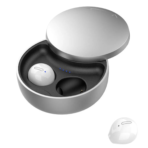 X21S TWS Low Latency Gaming Earphone Bluetooth-compatible 5.0 Mini Headsets Hidden Sport Wireless Earphones IP4 Waterproof Invisible Earbuds with Microphone - White - 1