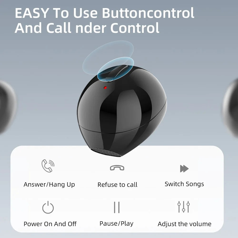 X21S TWS Low Latency Gaming Earphone Bluetooth-compatible 5.0 Mini Headsets Hidden Sport Wireless Earphones IP4 Waterproof Invisible Earbuds with Microphone - White - 4