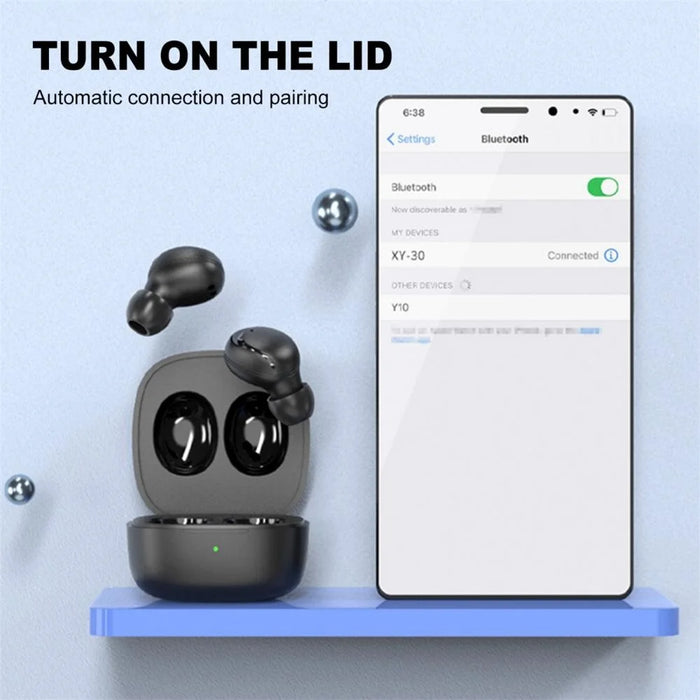 XY-30 TWS Wireless Bluetooth-compatible 5.0 Sports Earphone Earbuds Waterproof Touch Music Calling Headset - Black - 4