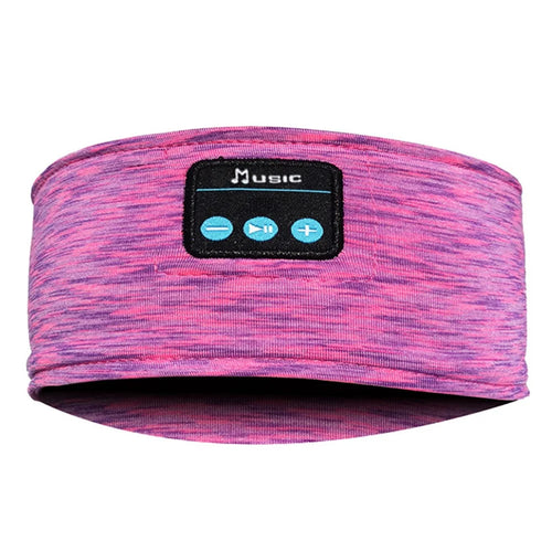 Bluetooth-compatible Headband Wireless Music Call Headset Hair Band for Sleeping Fitness Jogging Yoga - Rose - 1