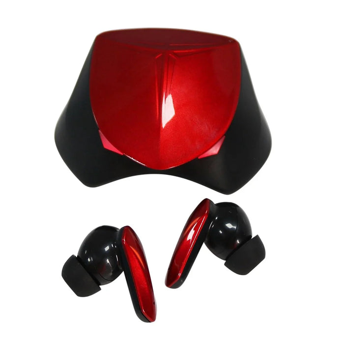 Y18 Earphone TWS Wireless Bluetooth-compatible 5.0 Noise Reduction Low-Latency High-tech Headset Gaming Headphone - Red - 1