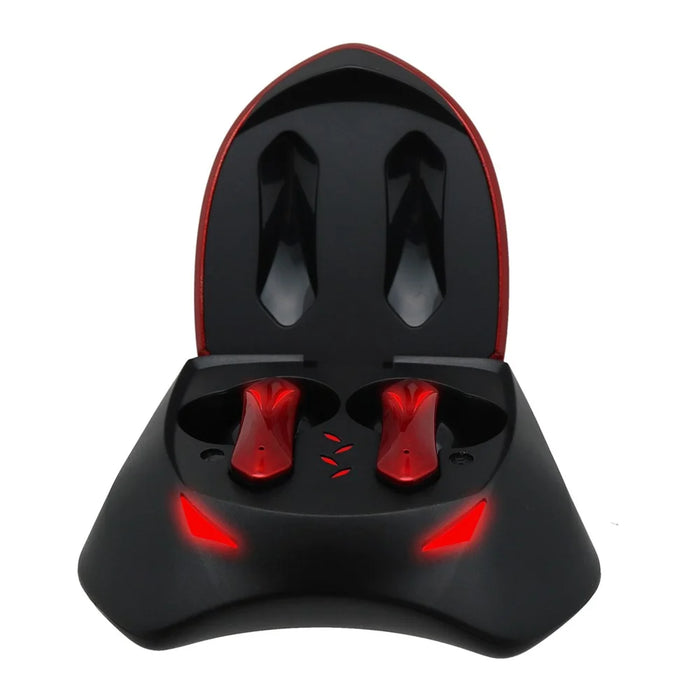 Y18 Earphone TWS Wireless Bluetooth-compatible 5.0 Noise Reduction Low-Latency High-tech Headset Gaming Headphone - Red - 2