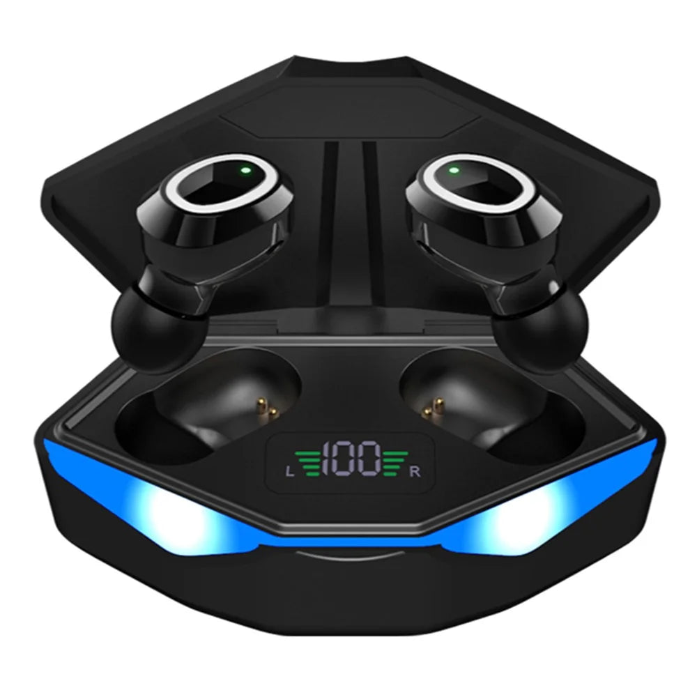 M22 TWS Bluetooth-compatible 5.1 Wireless Earphone Headphone Low-delay Audio Games Headset with Charging Case - 1