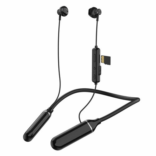 K1688 Wireless Bluetooth-compatible Neckband Headphone with Microphone IPX5 Waterproof Smart Noise-Cancelling Sports Headset - Black - 1