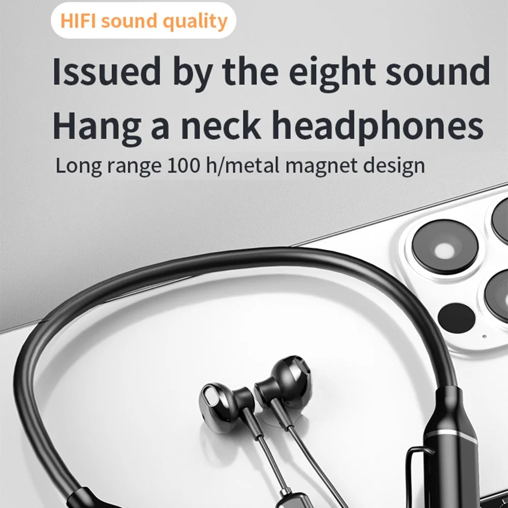 K1688 Wireless Bluetooth-compatible Neckband Headphone with Microphone IPX5 Waterproof Smart Noise-Cancelling Sports Headset - Black - 2