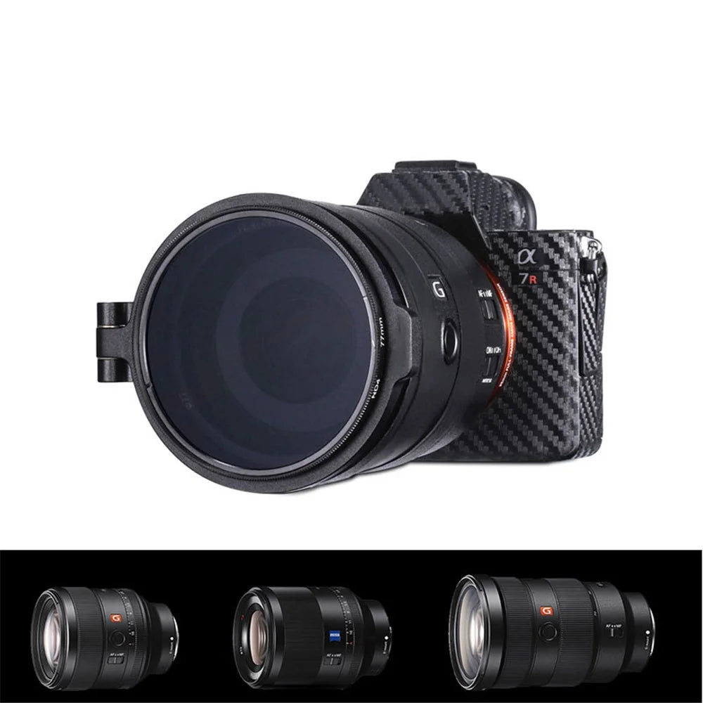 UURIG 58mm ND Filter Ring Quick Release Lens Adapter Flip Bracket DSLR Camera Accessory - 4