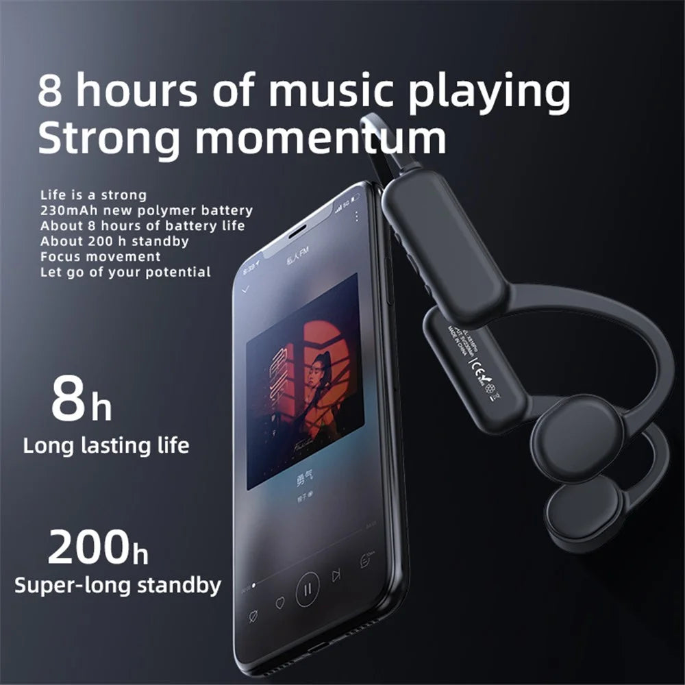 DG-X18 Pro 32G Memory Bluetooth-compatible 5.0 Bone Conduction Earphones Lightweight IPX8 Waterproof Headphones for Running Sports - 4