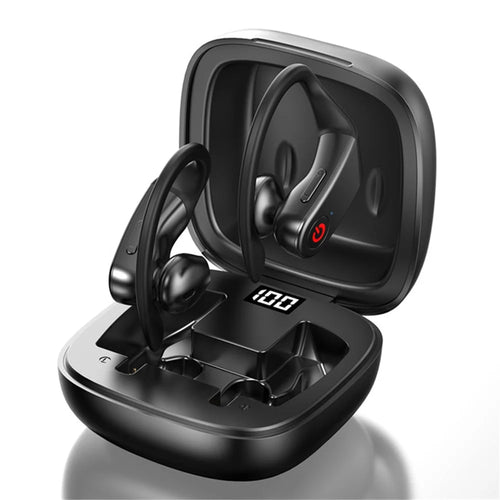 B10 Bluetooth-compatible 5.0 Wireless Earphones LED Digital Display TWS Ear Hook Sports Music Headsets - 1