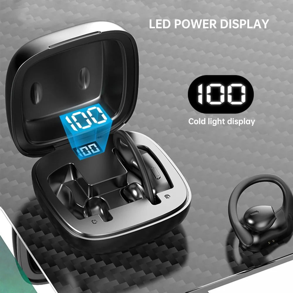 B10 Bluetooth-compatible 5.0 Wireless Earphones LED Digital Display TWS Ear Hook Sports Music Headsets - 2