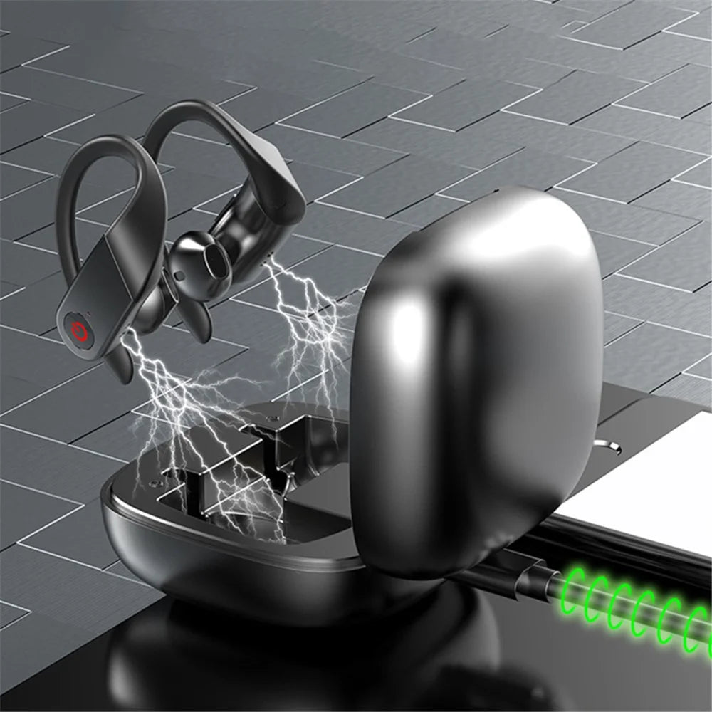 B10 Bluetooth-compatible 5.0 Wireless Earphones LED Digital Display TWS Ear Hook Sports Music Headsets - 6