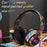 L750 Bluetooth-compatible Headset Cool Graffiti Headphone with LED Light Earphone Support TF Card/3.5mm Audio Wired for Mobile Phone Computer Laptop - Black - 2