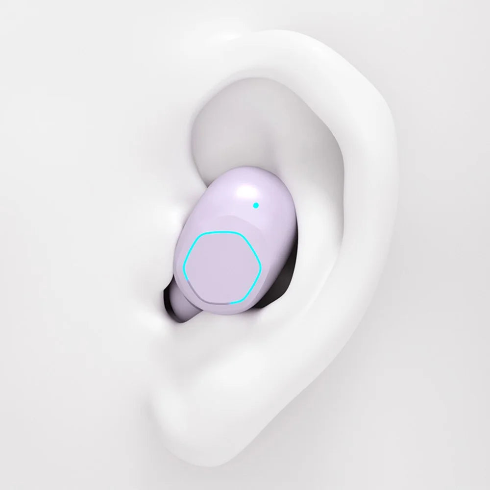 M13 Bluetooth-compatible Wireless Earphones Wireless Earpiece LED Display Screen Waterproof Earbuds Headsets with Charging Bin for Gaming Running Cycling Walking - Pink - 6