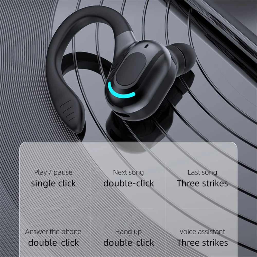 F8 Earphones TWS In-ear Bluetooth-compatible Earbuds Headphones with Mic and IPX4 Water Resistance - Black - 3