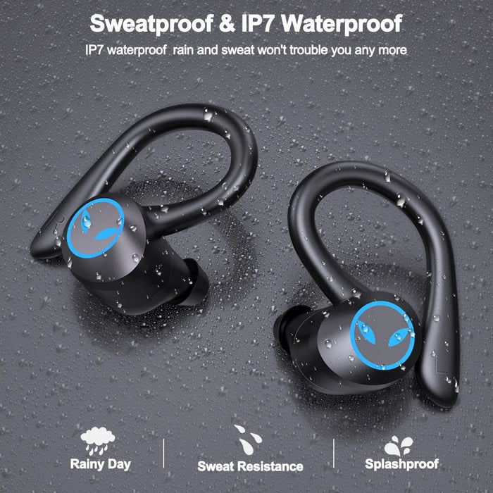 Q25 TWS Earbuds In-ear Wireless Headset Bluetooth-compatible 5.1 Earphone Waterproof Noise Reduction Design Sports Earhook Headphone - 4