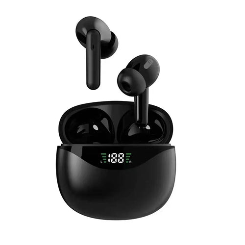 JS121 Digital Display Wireless TWS Earphones Touch Control Bluetooth-compatible Earbuds Headphones - Black - 1