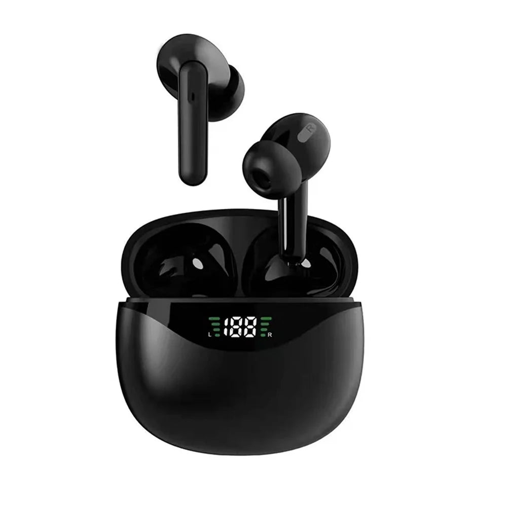 JS121 Digital Display Wireless TWS Earphones Touch Control Bluetooth-compatible Earbuds Headphones - Black - 1