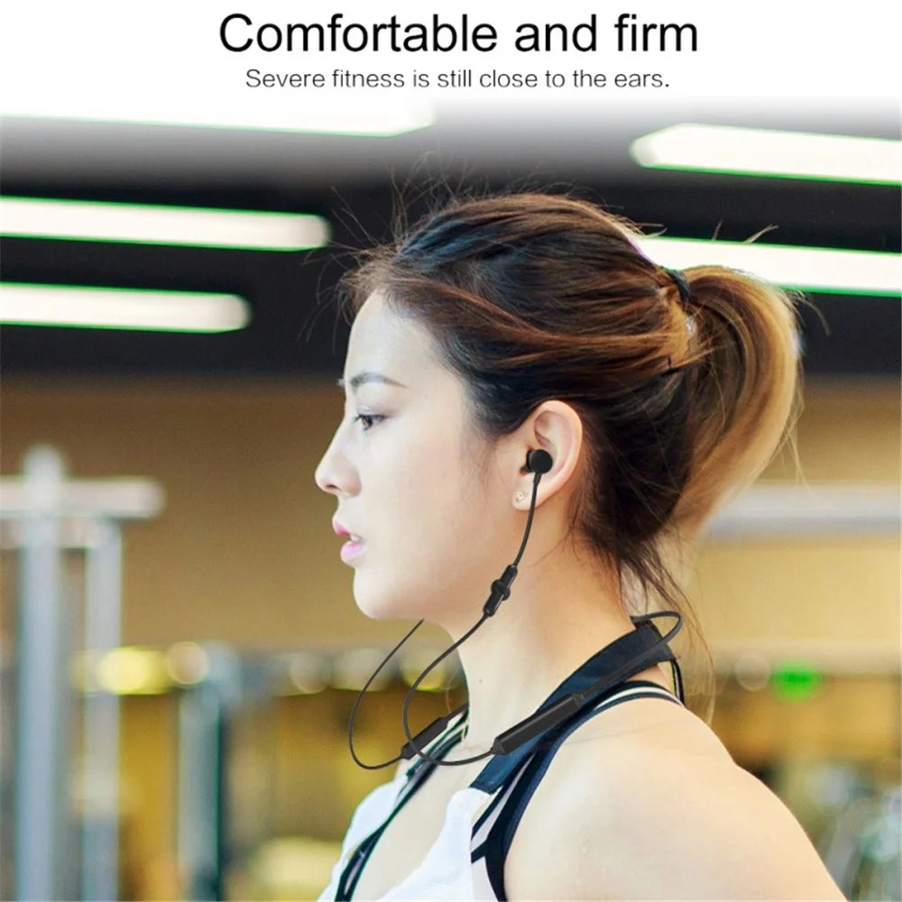 Q5 Neckband Earphone Wireless Bluetooth-compatible Waterproof Headphone Stereo Bass Sport Running Magnetic Design Headset - Black - 2
