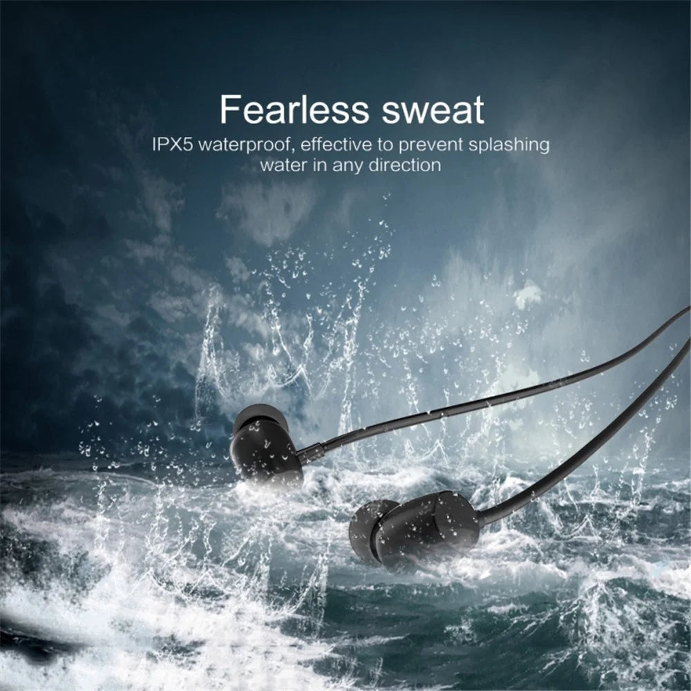Q5 Neckband Earphone Wireless Bluetooth-compatible Waterproof Headphone Stereo Bass Sport Running Magnetic Design Headset - Black - 3